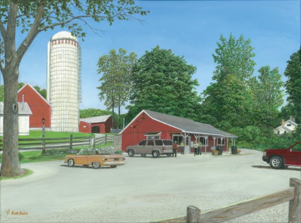 Ferris Acres Creamery - Newtown Scenes 18X24 by Rick Kuhn